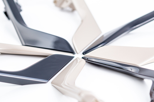 Lackierte Türgriffe